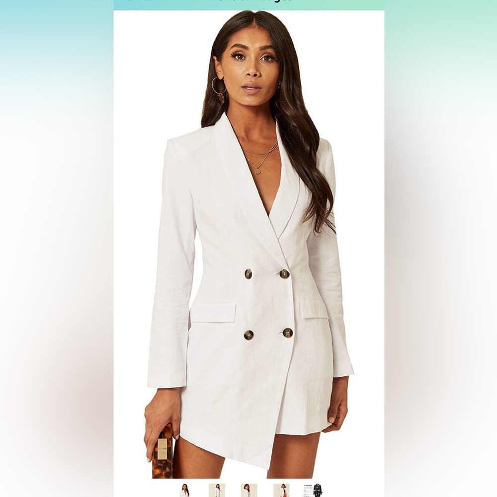Asymmetric Blazer Dress - Elegant Casual Work Office Events Blazer Dresses